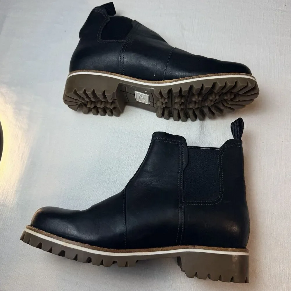 Chaco Black Leather Women's Fields Chelsea Waterproof Boot Size 6.5 Waterproof